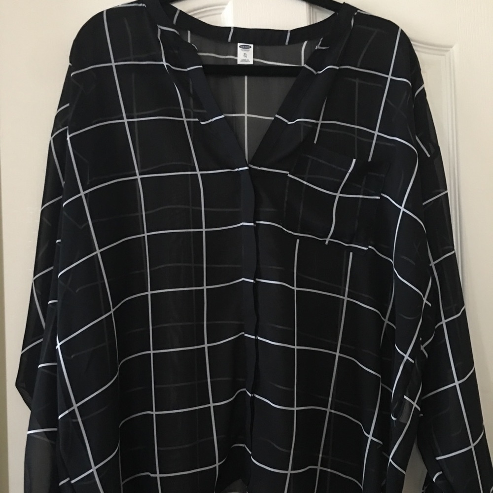 Sheer Old Navy dress shirt